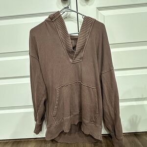 Aerie Brown Hoodie Sweatshirt